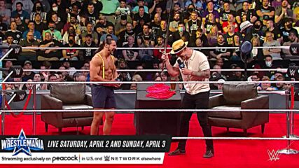 Drew McIntyre storms onto “Happy Talk” to reclaim his sword Angela: SmackDown, April 1, 2022