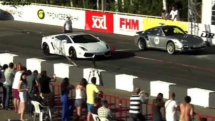Porsche 911 Turbo vs Lamborghini Gallardo Lp560-4