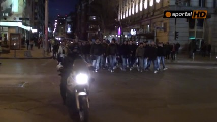 Ултрасите на Лацио с шествие в София