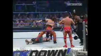 John Cena and Rey mysterio Rob Van Dam Vs. Booker T and Dupree and Suzuki 