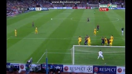 Барселона 1:0 Апоел (бг аудио)