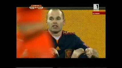 испания свтовен шампион - 2010г с гол на Андрес Иниеста в 116 - та Минута 