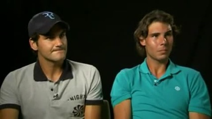 Федерер и Надал умират от смях :) 