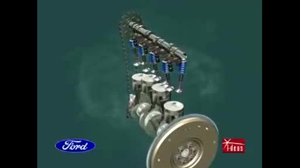 двигател Ford - 3d анимация 