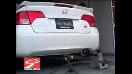 Тест На Honda Civic Si Sedan 2008 - Смяна На Оригиналния Ауспух С Skunk2!