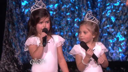 Момичетата известни от Youtube (sophia Grace и Rosie ) пеят в шоуто на Ellen