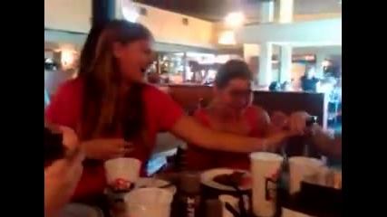 girl gets cake in face