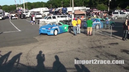 Team Falken 350z vs Mustang V8 Drift Battle