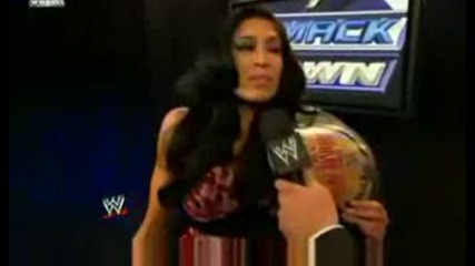 Smackdown 22/05/09 - Melina & Alicia Fox Backstage