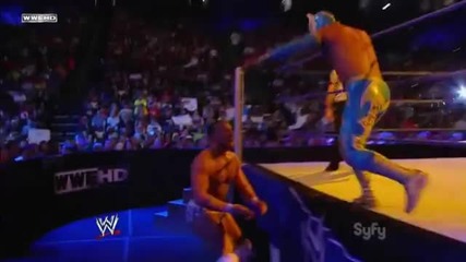 Franksteiner into steel steps - Sin Cara