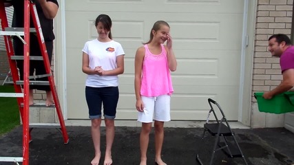 Karleigh and Megan doing the Ice Bucket Challenge for Als.