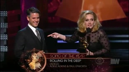 Adele печели награда за Song of the year за Rolling in the deep | Grammy Awards 2012