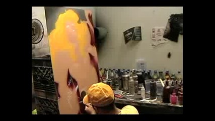 Steve Nunez Airbrushing Lady Death