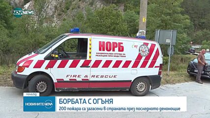 Пожарникари спасиха възрастна жена при пожар в сухи треви в Свищовско
