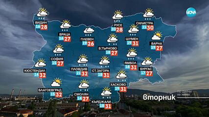 Прогноза за времето (09.06.2025 - сутрешна)