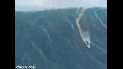 Сърфист На Вълна Цунами