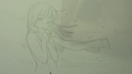 Girl with Scarf_ Drawing Time Lapse