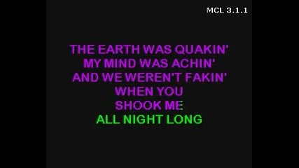 Ac Dc - You shook me all night long karaoke