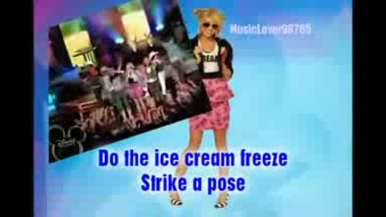 { Hannah Montana - Ice Cream Freeze (karaoke Version) } 