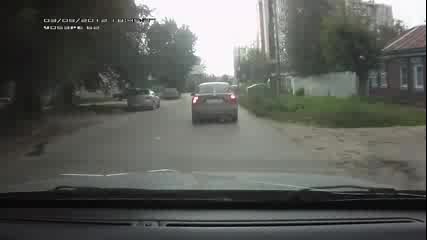 She doesn_t Know That the Car Has a Brake Pedal