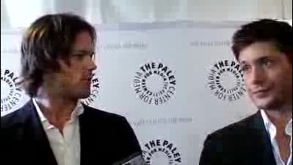 Jared Padalecki and Jensen Ackles at the Supernatural Paleyfest Press Event - 3 - 13 - 11 