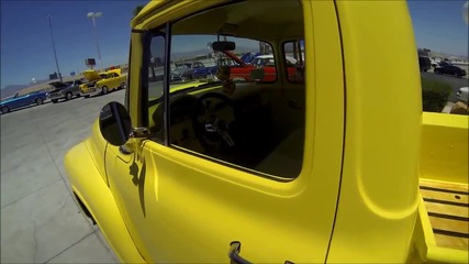1956 Ford F100 yellow truck