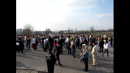 Блокиране на магистрала заради високите цени на горивата. Пловдив 