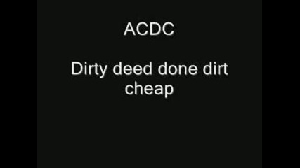 Ac/dc - Dirty Deeds Done Dirt Cheap
