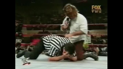 Wwf Raw Is War 1999 - 01 - 04 Mankind изнудва Vince за мач за титлата, и го получава!!! 