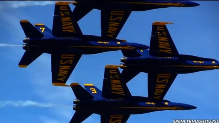 Въздушни асове !!! Висш пилотаж от " Сините ангели "–авиошоу–2014г. !