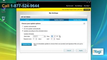 Customize Ca® Anti-virus Plus Anti-spyware in Windows® Vista