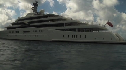 Worlds largest mega yacht Eclipse caught on video in the Caribbean