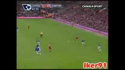19.01 Ливърпул - Евертън Стивън Джерард Прекрасен Гол!