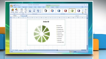 Microsoft® Excel: How to change layout or style of a chart on Windows® Vista?(part – 1)
