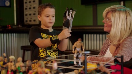 Stephanie McMahon meets inspiring young WWE fan Enzo on CBS's "Undercover Boss: Celebrity Edition"