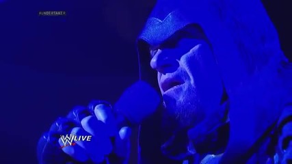 The Undertaker се заклева да пази своята серия жив на Wrestlemania 30 - Wwe Raw 10/3/14