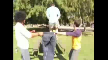Guy Backflips Into Jeans