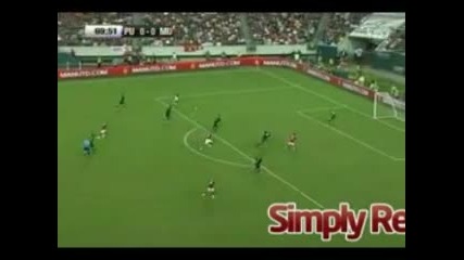Филаделфия 0:1 Манчестър Юнайтед / български знамена в чест на Бербатов / 