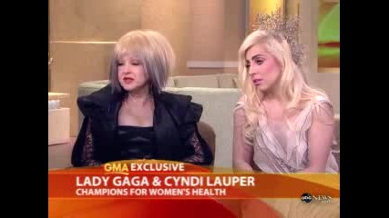 Lady Gaga and Cyndi Lauper Interview on Good Morning America 