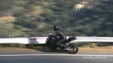 Motorcycle Crash - Shifting Error, Rider Hits Guardrail 1_16_10 - Mulholland Hwy, Ca