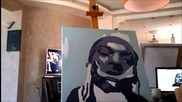 Надя рисува Snoop Dogg поп арт портрет