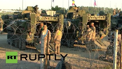 Romania: US armoured vehicles begin "Cavalry March" on way to joint drills