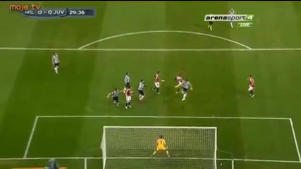 Milan vs Juventus 1-0 ( Goal by penalty - Robinho 31')
