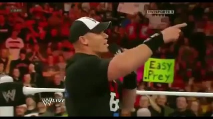 John Cena Calls Eve Torres Hoeski - Wwe Raw 22.01.2012