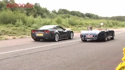 Drag race Corvette Zr1 v Ac Mk6 by autocar.co.uk 