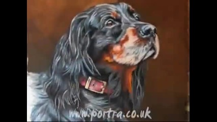 Рисуване на куче с пастели 