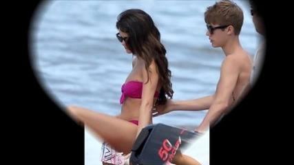 Selena Gomez and Justin Bieber --- na plaja `sladyry~