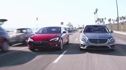 2014 Tesla Model S vs 2014 Mercedes-benz S550!