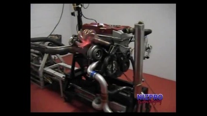 1000hp Turbo Setup glowing on engine dyno