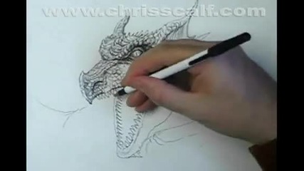 Рисуване на дракон с химикал 